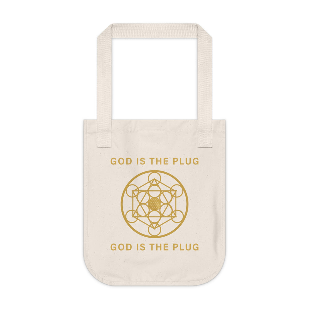 GOD IS THE PLUG - Organic Canvas Tote Bag