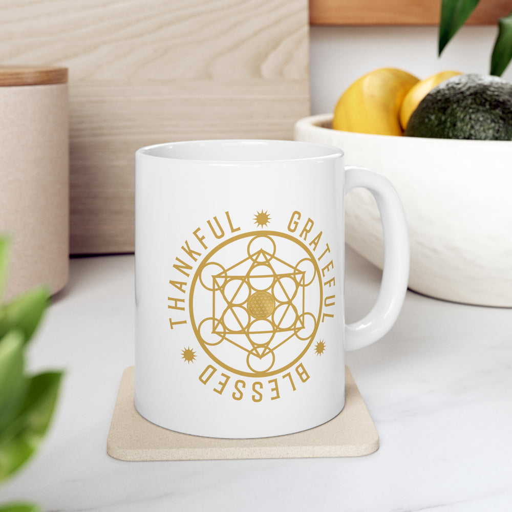 THANKFUL GRATEFUL BLESSED!!! - Ceramic Mug 11oz
