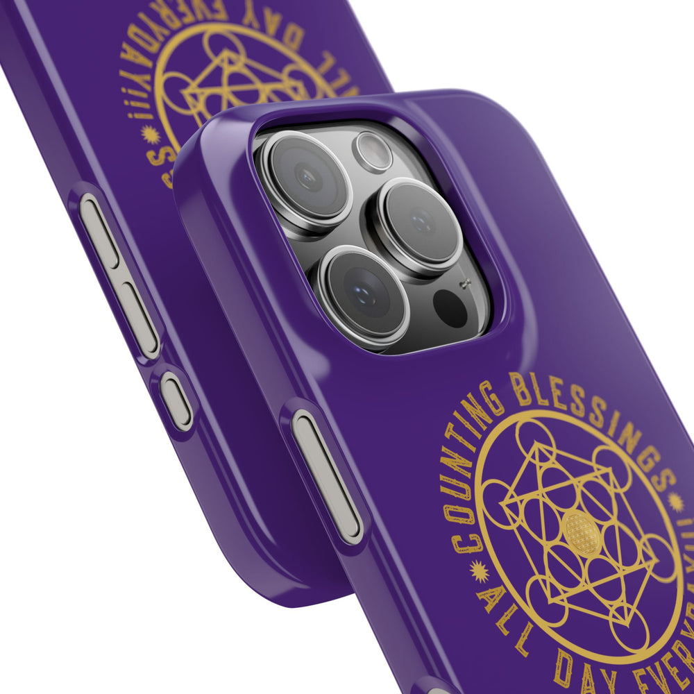 COUNTING BLESSINGS ALL DAY EVERYDAY!!! - Slim Phone Cases, Case-Mate - PURPLE