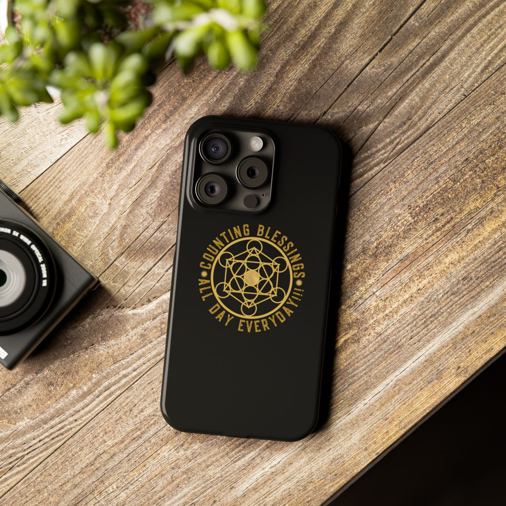 COUNTING BLESSINGS ALL DAY EVERYDAY!!! - Slim Phone Cases, Case-Mate - Black