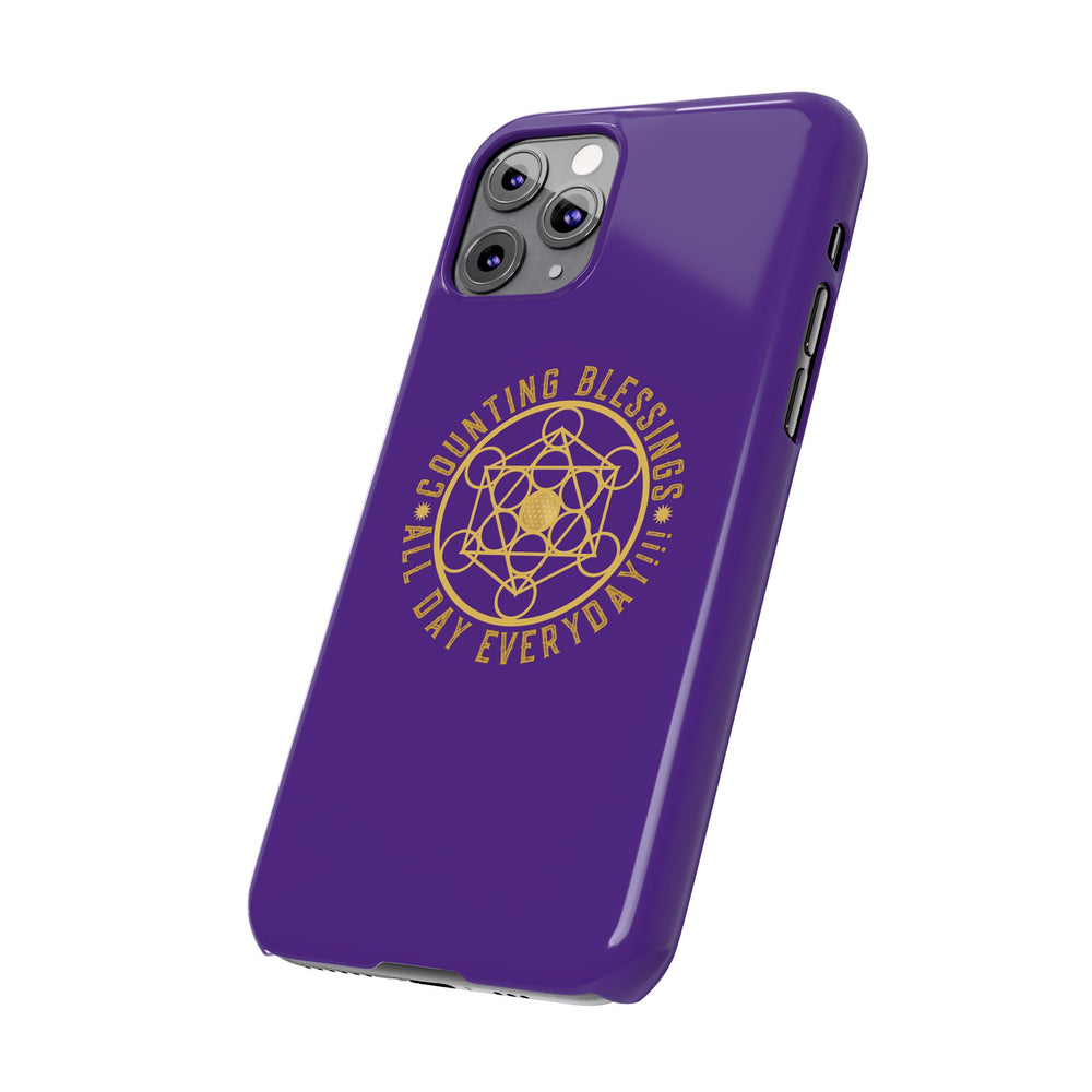 COUNTING BLESSINGS ALL DAY EVERYDAY!!! - Slim Phone Cases, Case-Mate - PURPLE