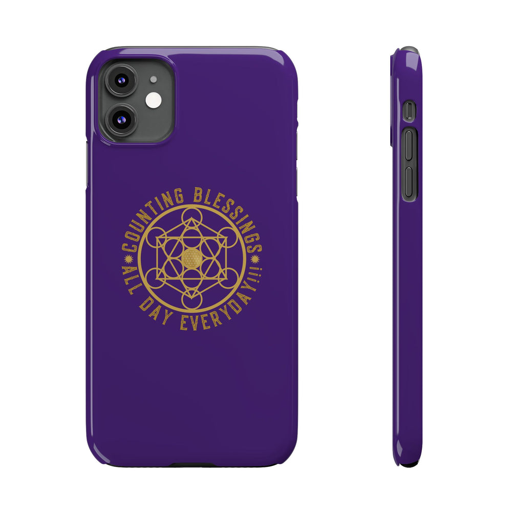 COUNTING BLESSINGS ALL DAY EVERYDAY!!! - Slim Phone Cases, Case-Mate - PURPLE