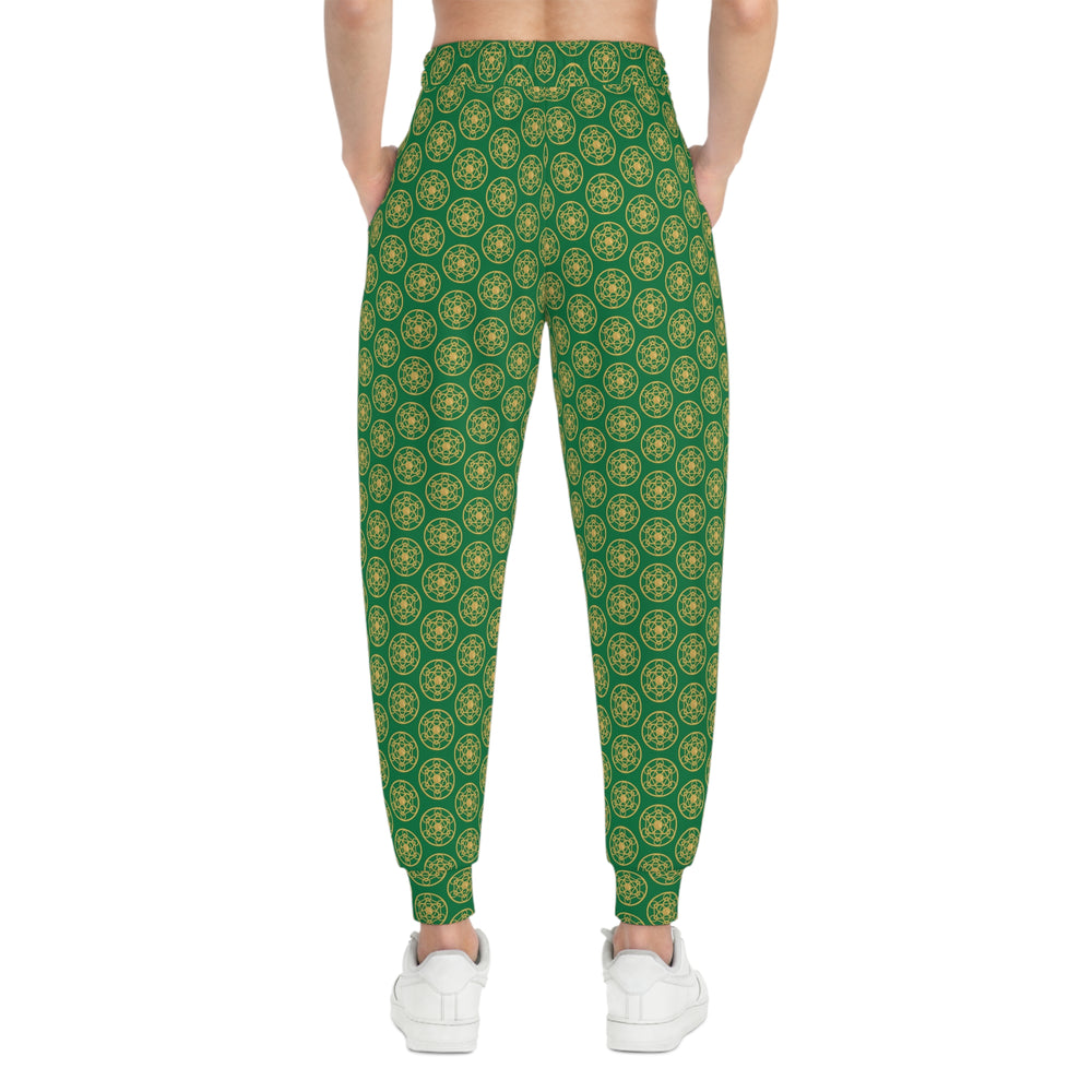 DYNYSTY - Women's Athletic Joggers (AOP) - Green