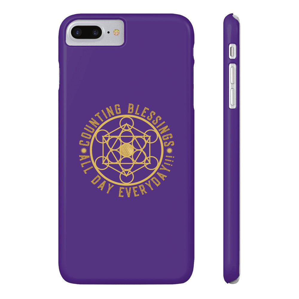 COUNTING BLESSINGS ALL DAY EVERYDAY!!! - Slim Phone Cases, Case-Mate - PURPLE