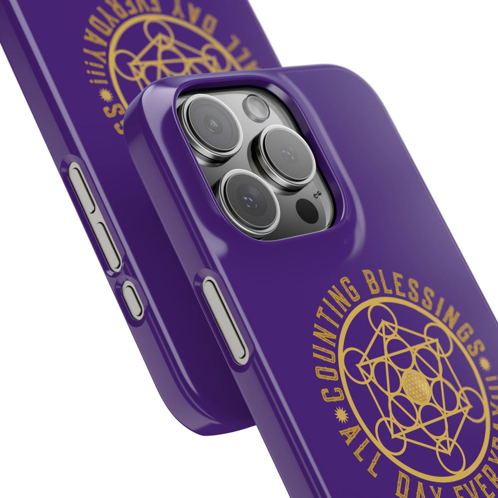 COUNTING BLESSINGS ALL DAY EVERYDAY!!! - Slim Phone Cases, Case-Mate - PURPLE