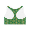 BLESSED - Boxed Design - Sports Bra (AOP) - GREEN