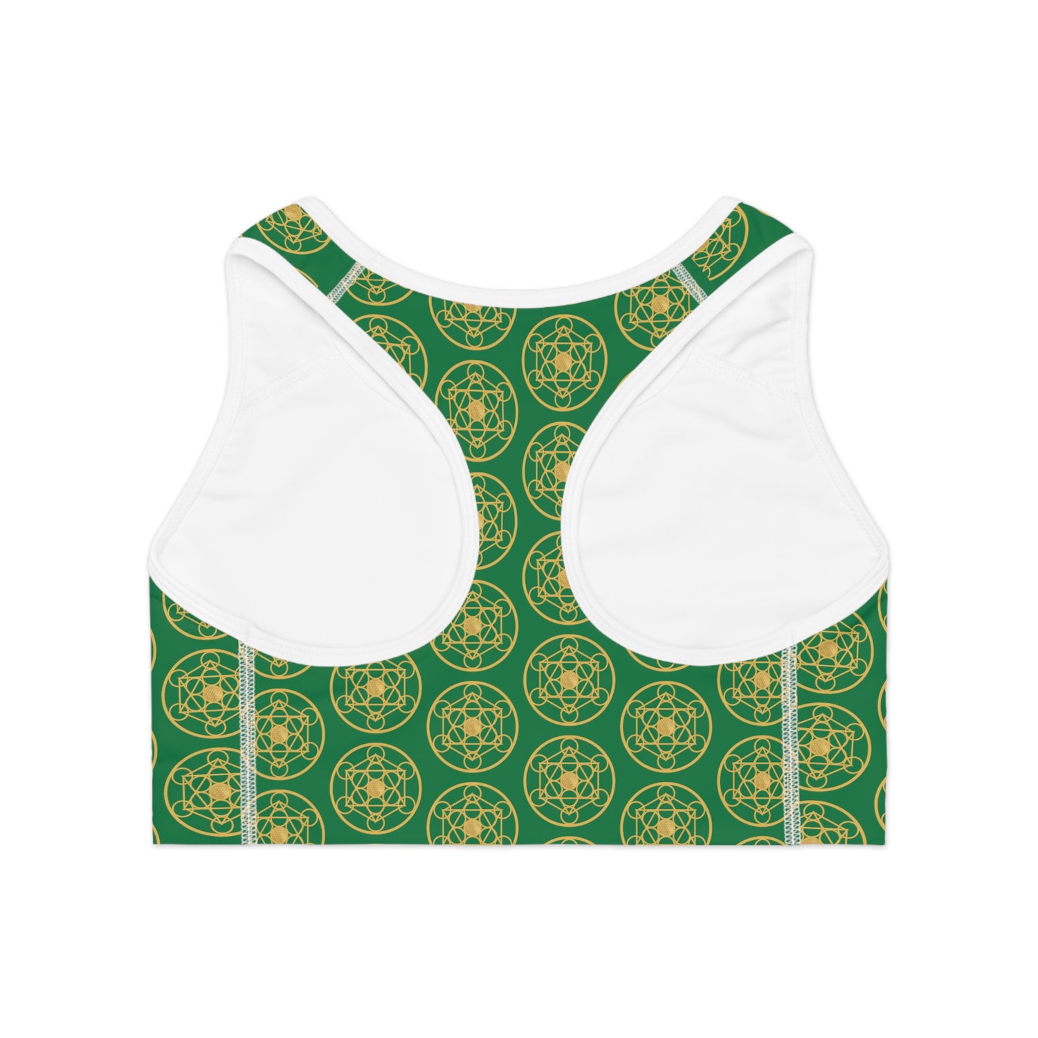 BLESSED - Boxed Design - Sports Bra (AOP) - GREEN