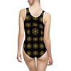 GRATITUDE IS KEY!!! - Women's Classic One-Piece Swimsuit (AOP) - BLACK