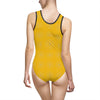 GRATITUDE IS KEY!!! - Women's Classic One-Piece Swimsuit (AOP) - YELLOW
