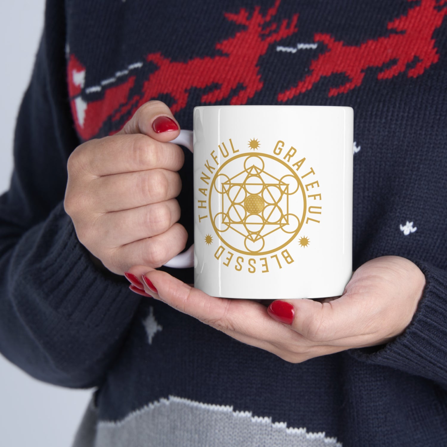 THANKFUL GRATEFUL BLESSED!!! - Ceramic Mug 11oz
