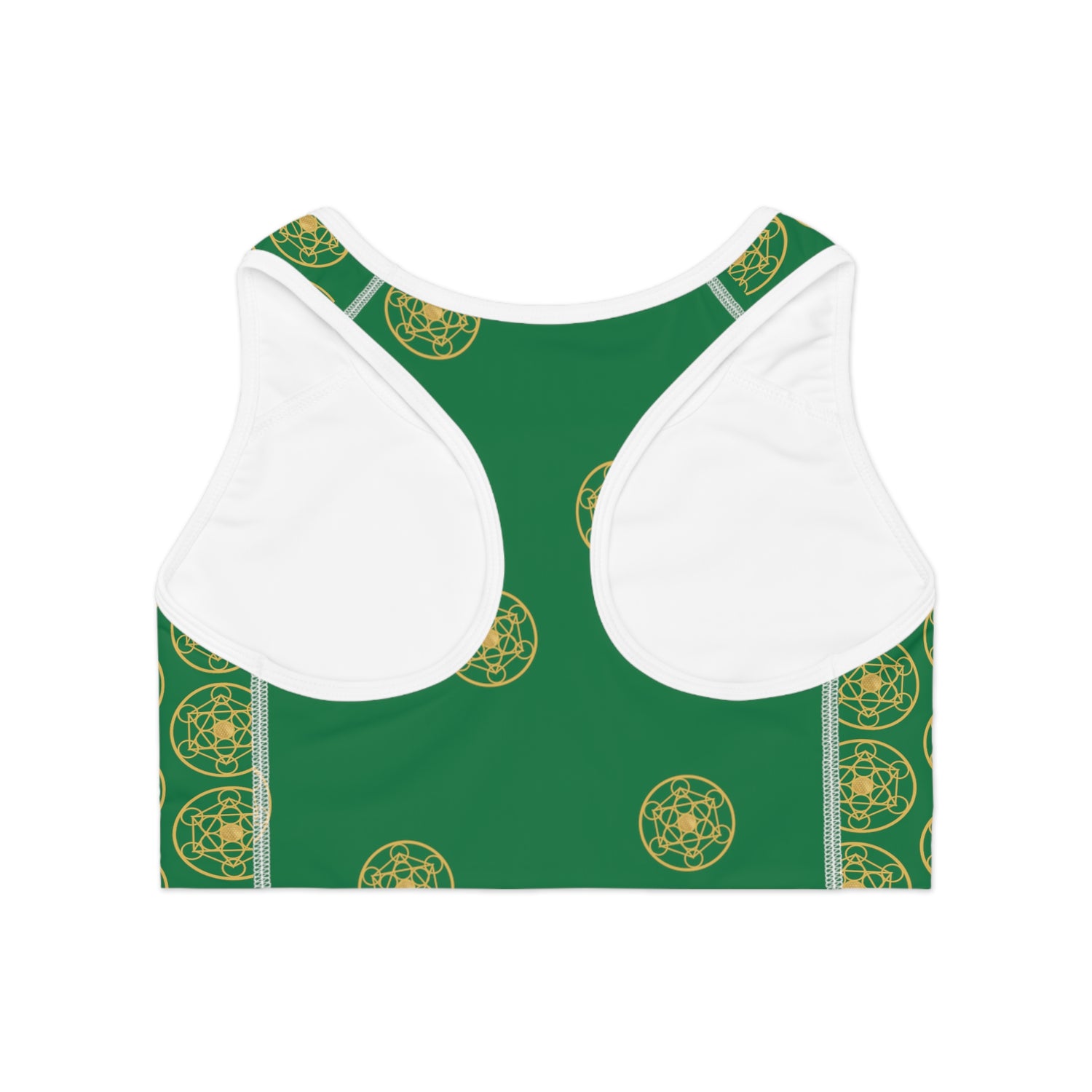 BLESSED - Pattern Design - Sports Bra (AOP)  - GREEN