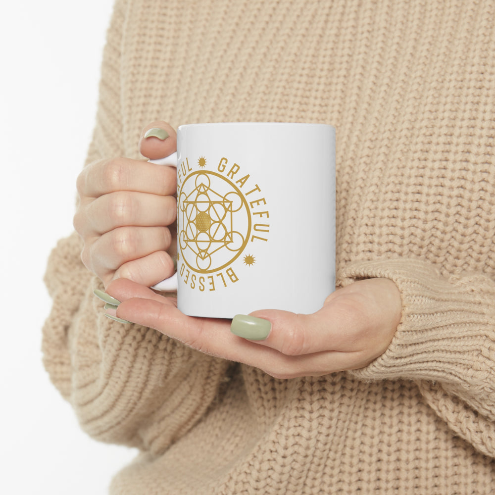 THANKFUL GRATEFUL BLESSED!!! - Ceramic Mug 11oz