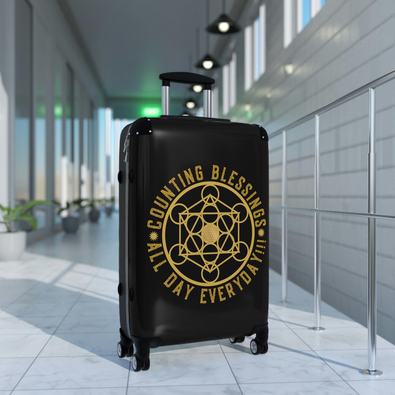 COUNTING BLESSINGS ALL DAY EVERYDAY!!! - Suitcase - Black