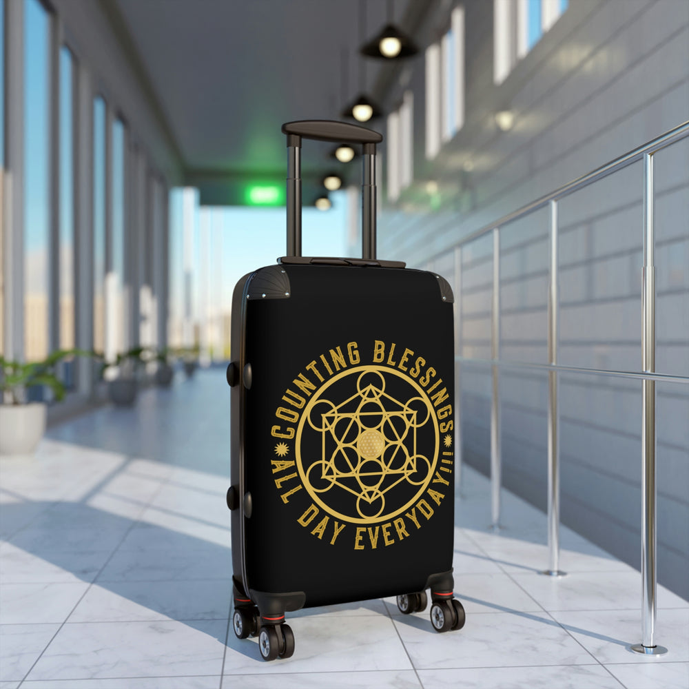 COUNTING BLESSINGS ALL DAY EVERYDAY!!! - Suitcase - Black