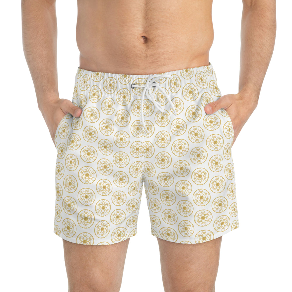 DYNYSTY - Swim Trunks (AOP) - White