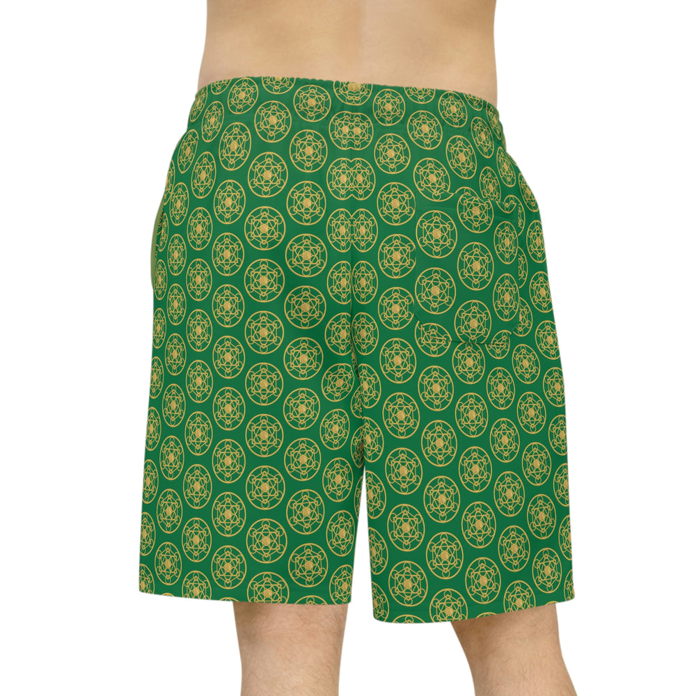 DYNYSTY - Athletic Long Shorts (AOP) - Green