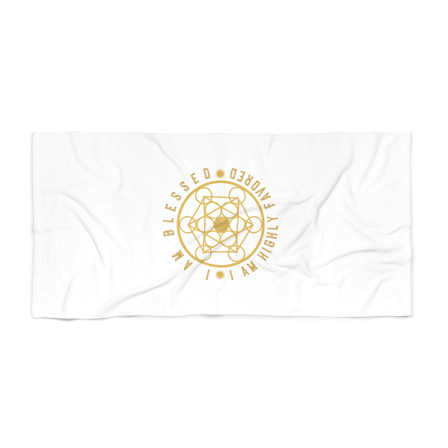 I AM BLESSED I AM HIGHLY FAVORED - Beach Towel