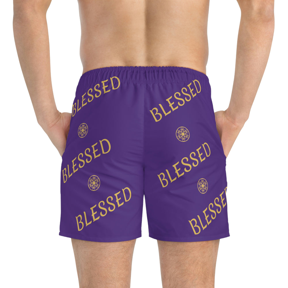 BLESSED - Swim Trunks (AOP) - Purple