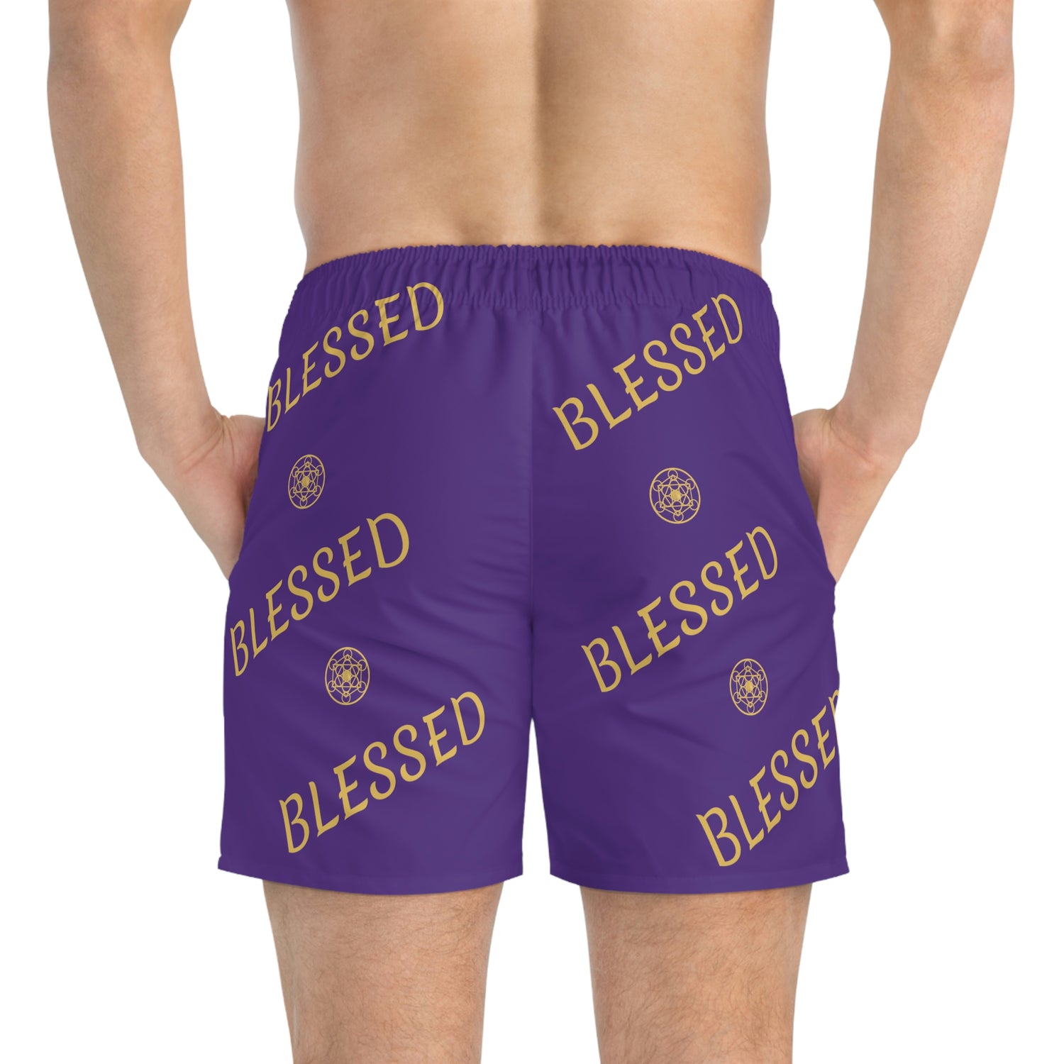 BLESSED - Swim Trunks (AOP) - Purple