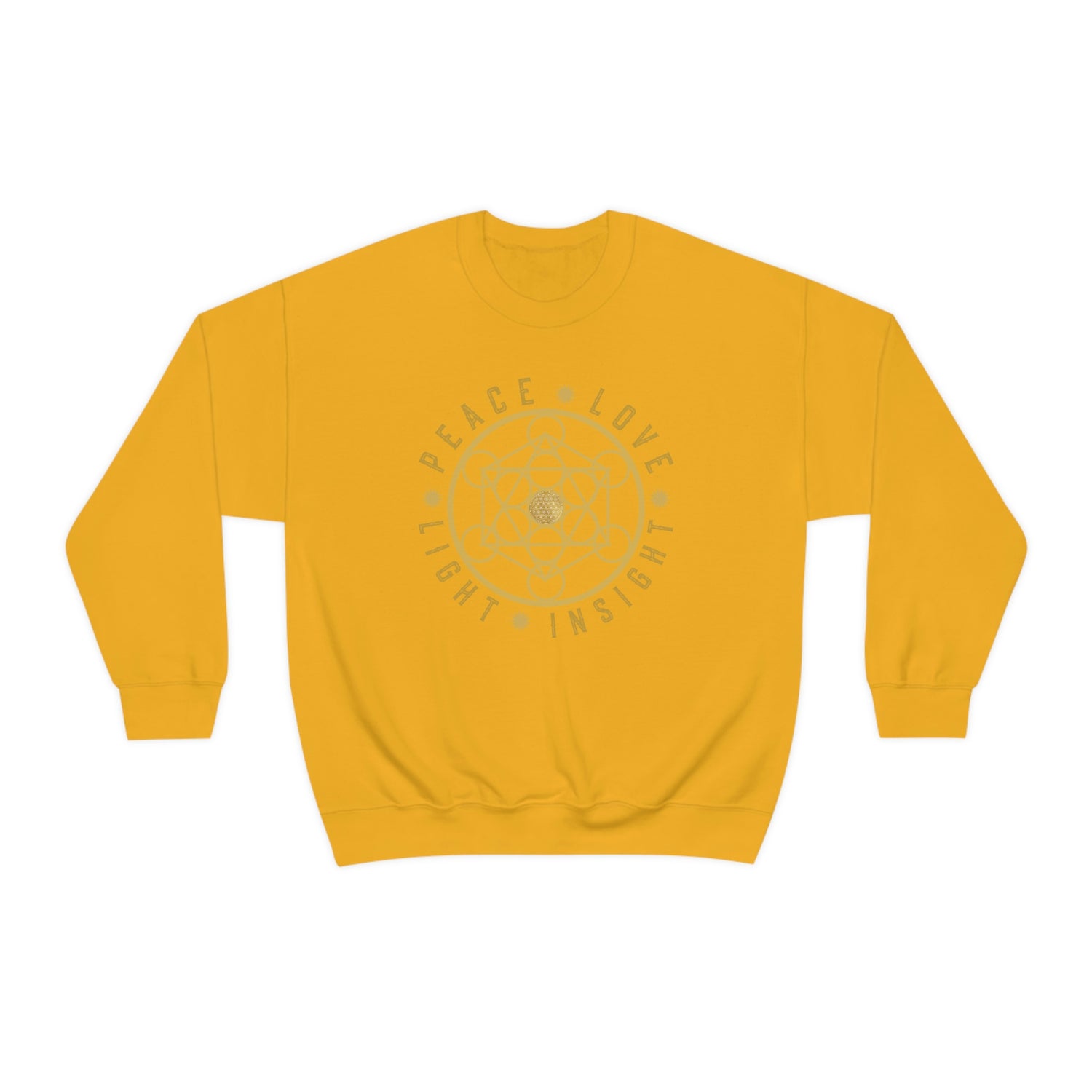 PEACE LOVE LIGHT INSIGHT - Unisex Heavy Blend™ Crewneck Sweatshirt