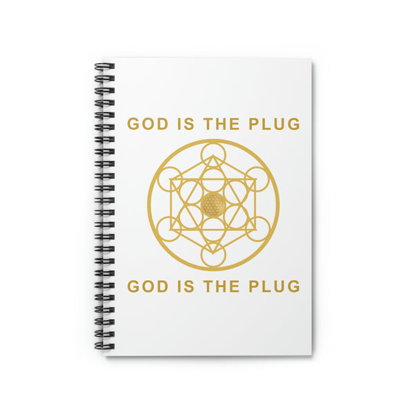 GOD IS THE PLUG - Spiral Notebook - Ruled Line
