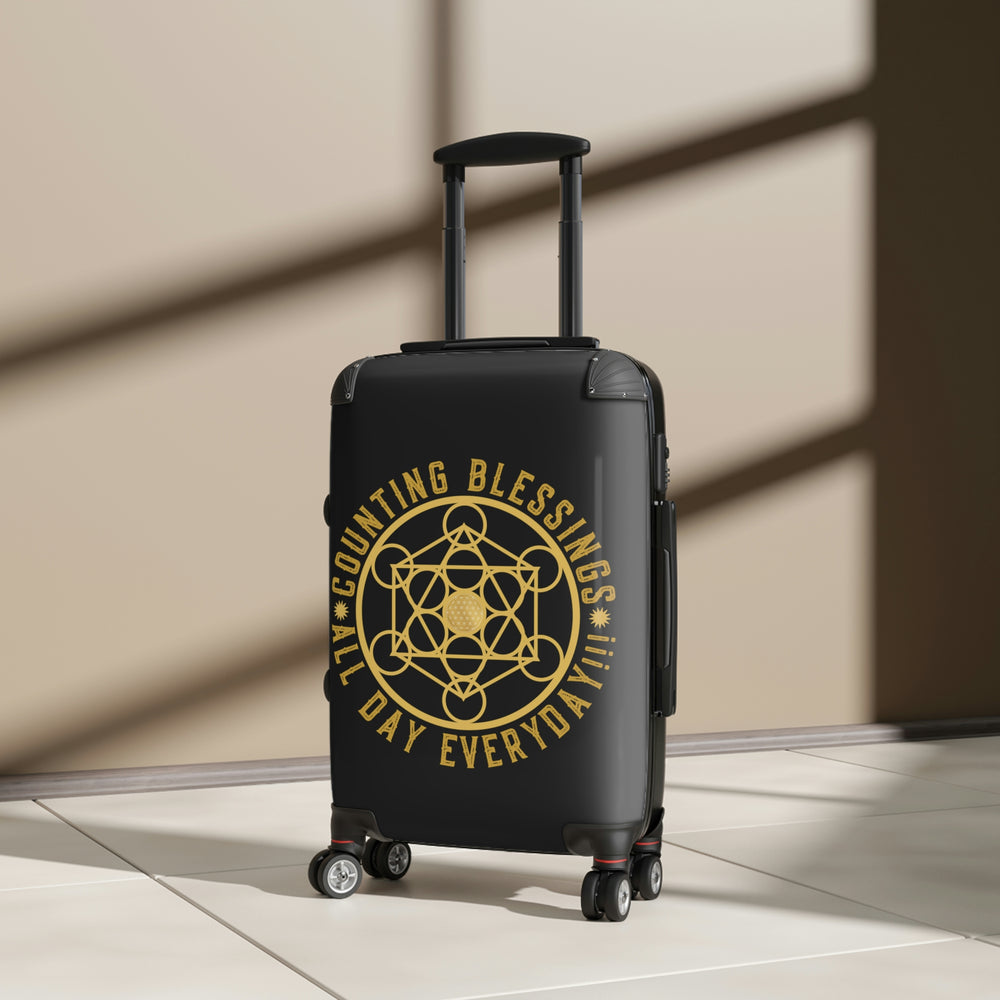 COUNTING BLESSINGS ALL DAY EVERYDAY!!! - Suitcase - Black
