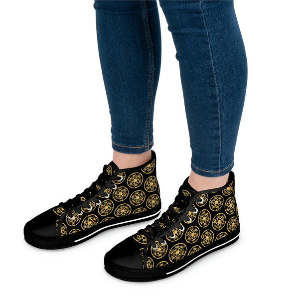 DYNYSTY - Women's High Top Sneakers Black