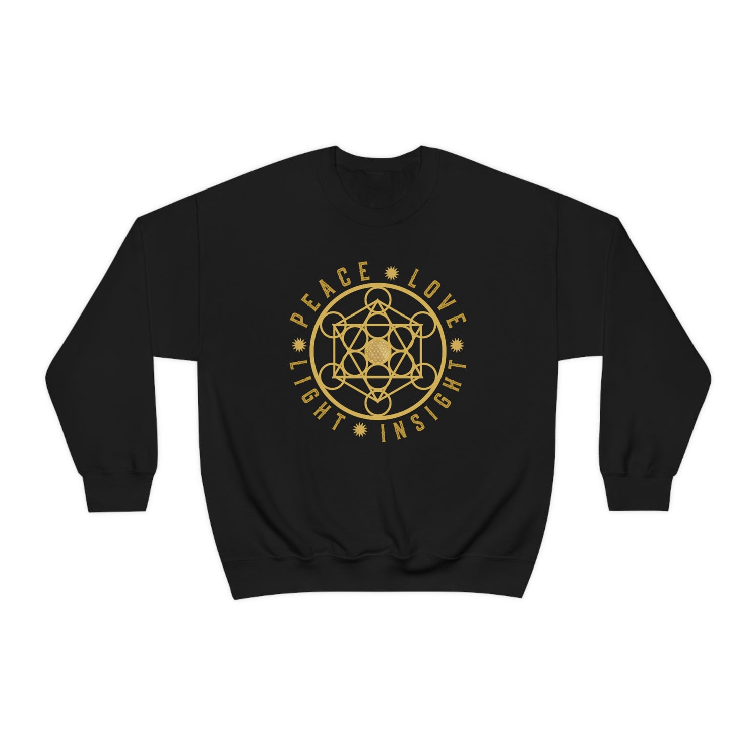 PEACE LOVE LIGHT INSIGHT - Unisex Heavy Blend™ Crewneck Sweatshirt
