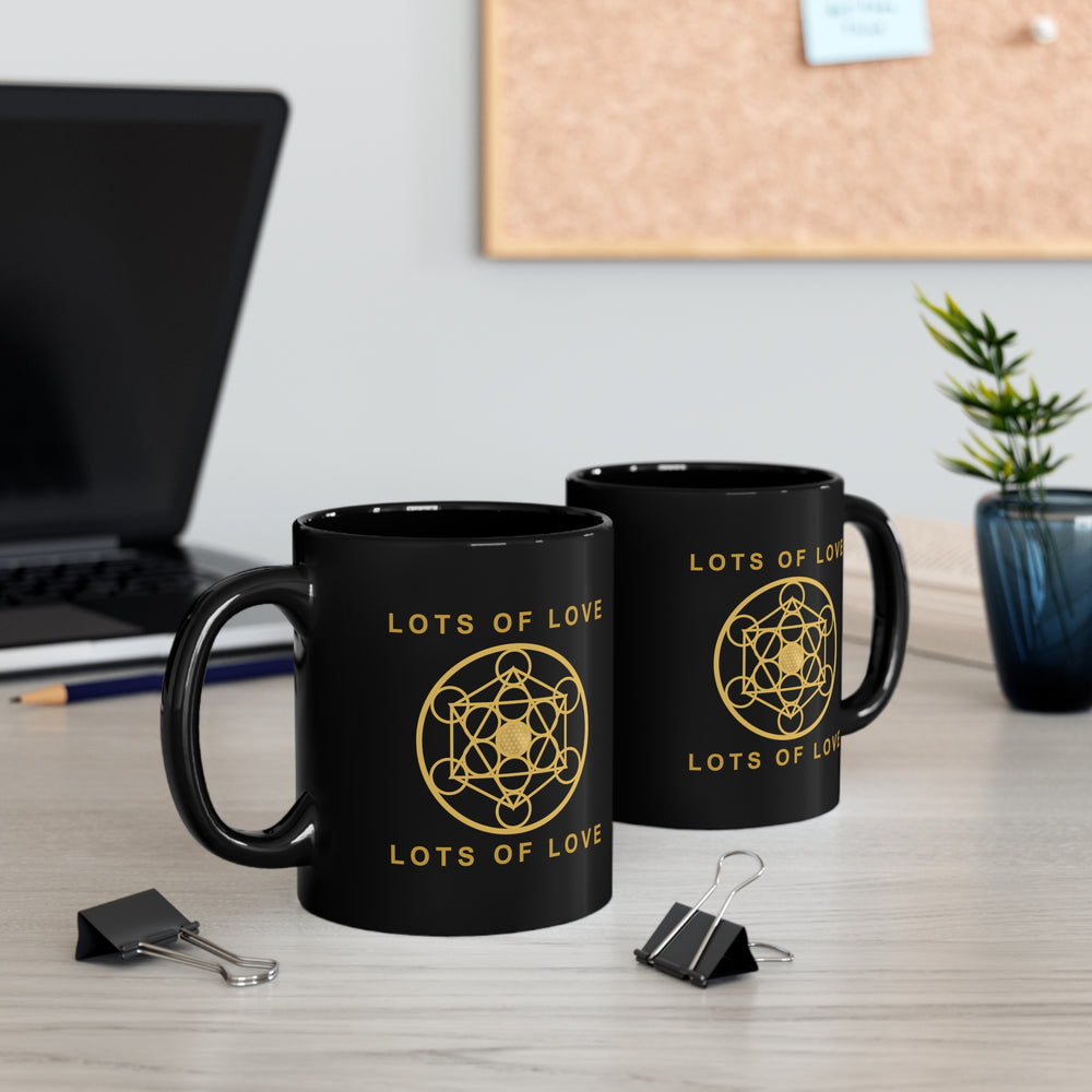LOTS OF LOVE - 11oz Black Mug