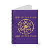 GOD IS THE PLUG - Spiral Notebook - Ruled Line - Purple