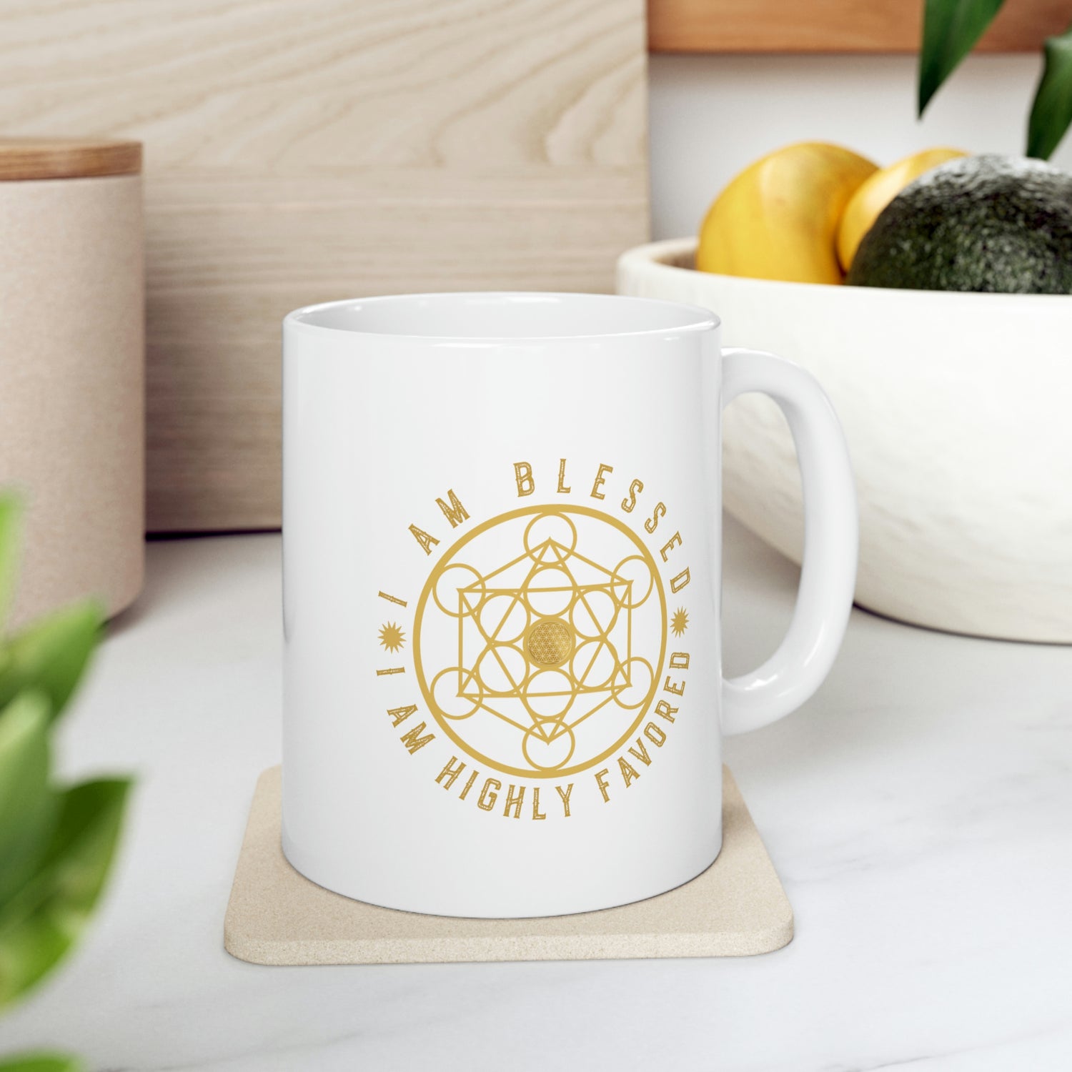 I AM BLESSED I AM HIGHLY FAVORED - Ceramic Mug 11oz