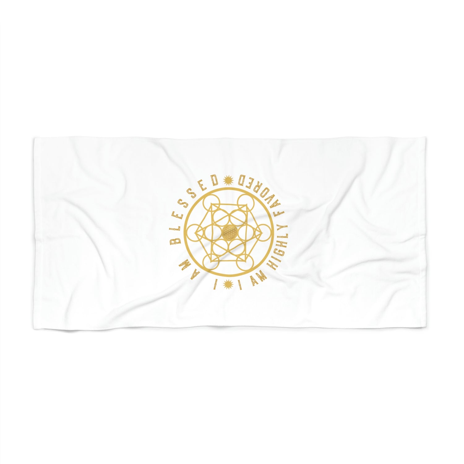 I AM BLESSED I AM HIGHLY FAVORED - Beach Towel
