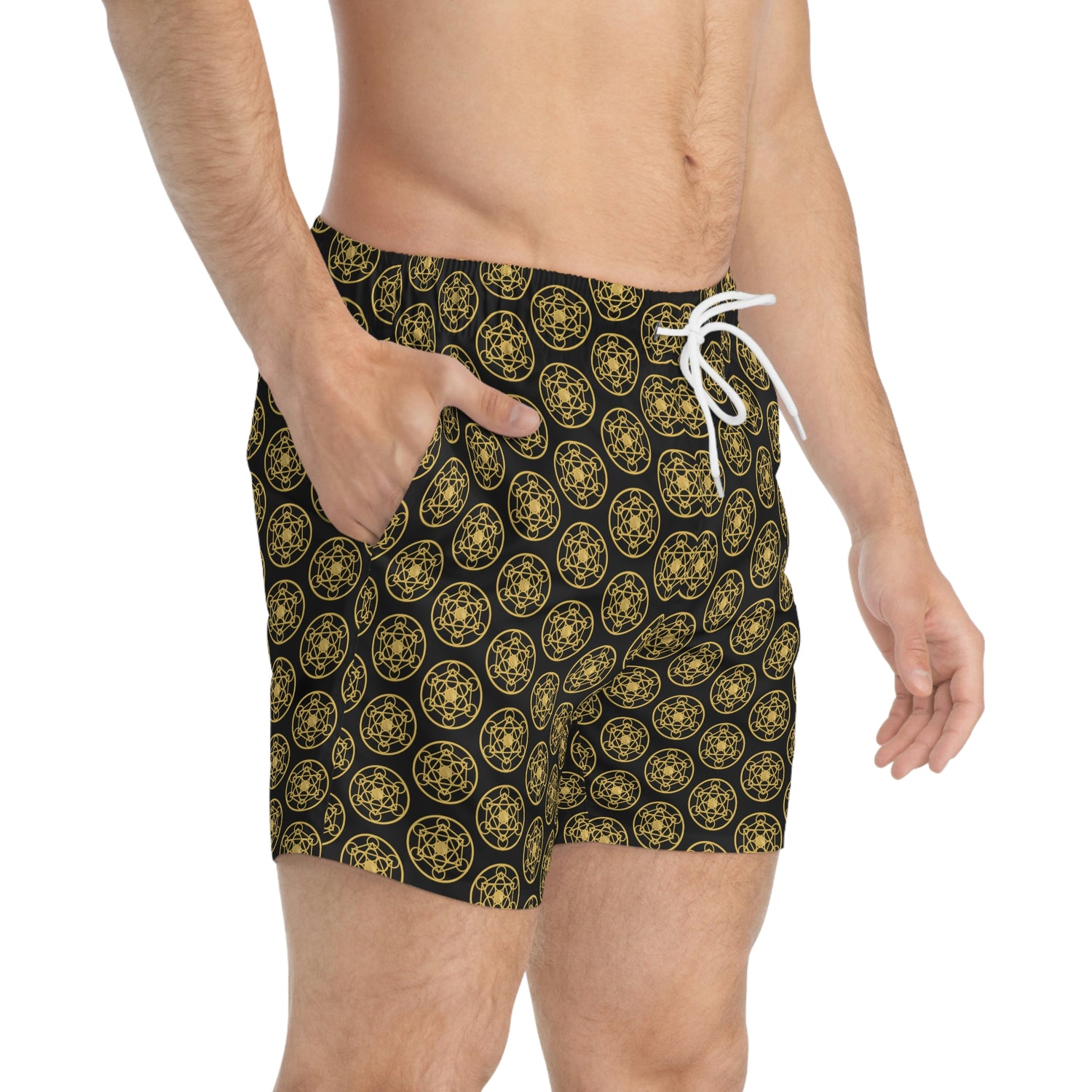 DYNYSTY - Swim Trunks (AOP) - Black