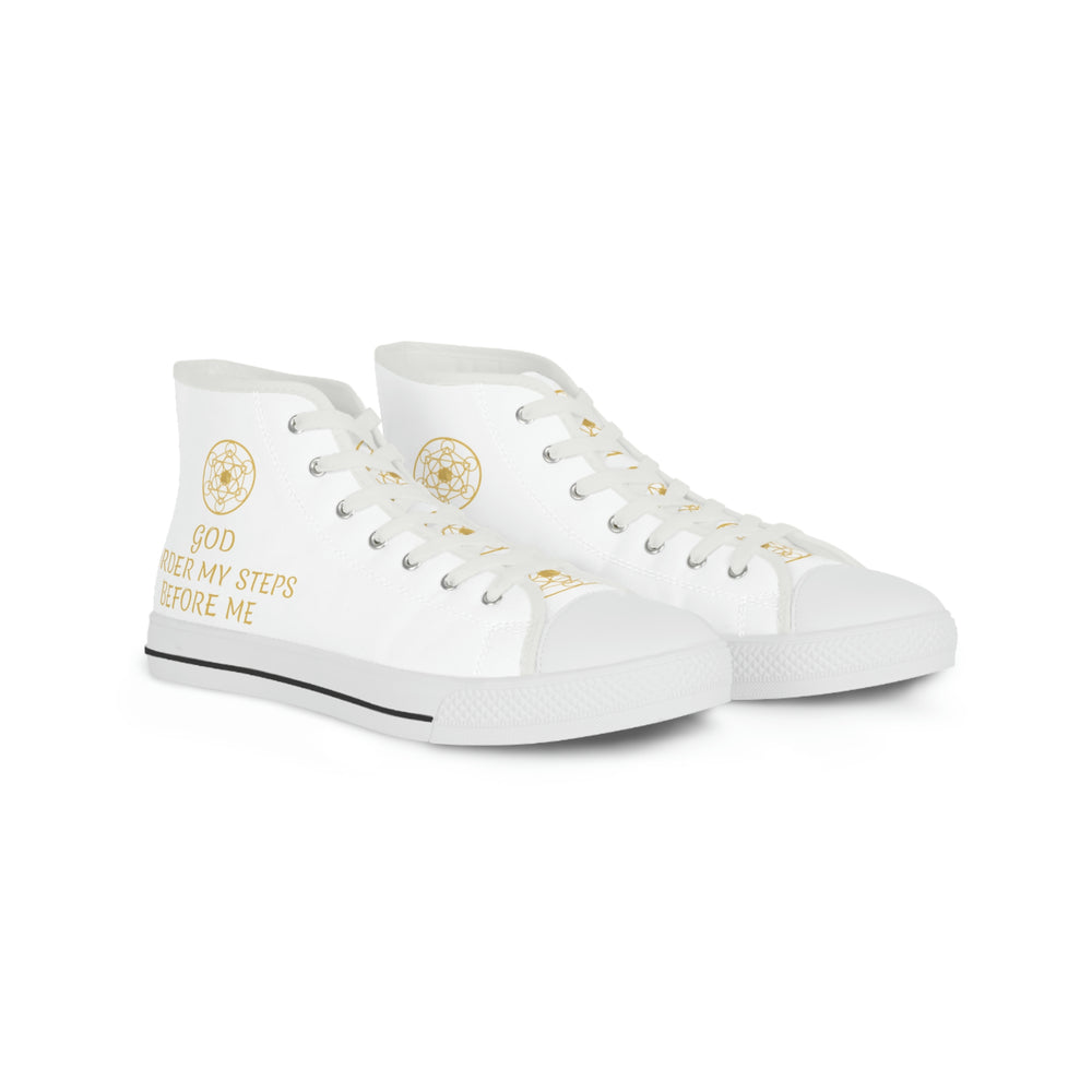 GOD ORDER MY STEPS BEFORE ME - Men's High Top Sneakers
