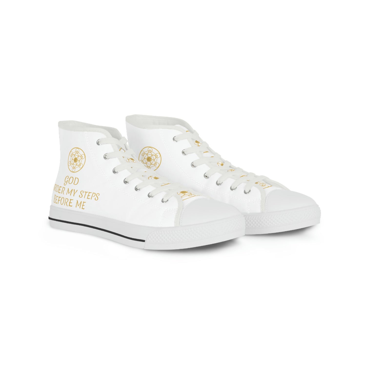 GOD ORDER MY STEPS BEFORE ME - Men's High Top Sneakers