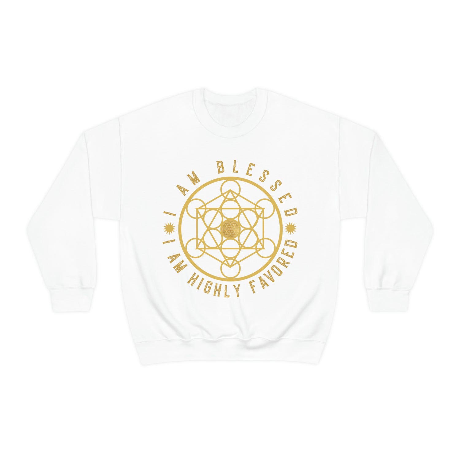 I AM BLESSED I AM HIGHLY FAVORED - Unisex Heavy Blend™ Crewneck Sweatshirt