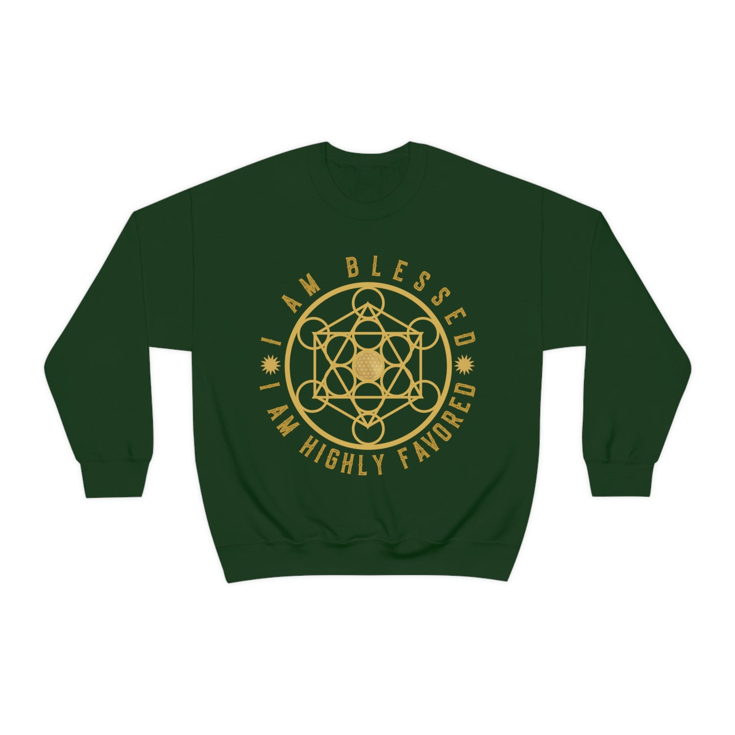 I AM BLESSED I AM HIGHLY FAVORED - Unisex Heavy Blend™ Crewneck Sweatshirt