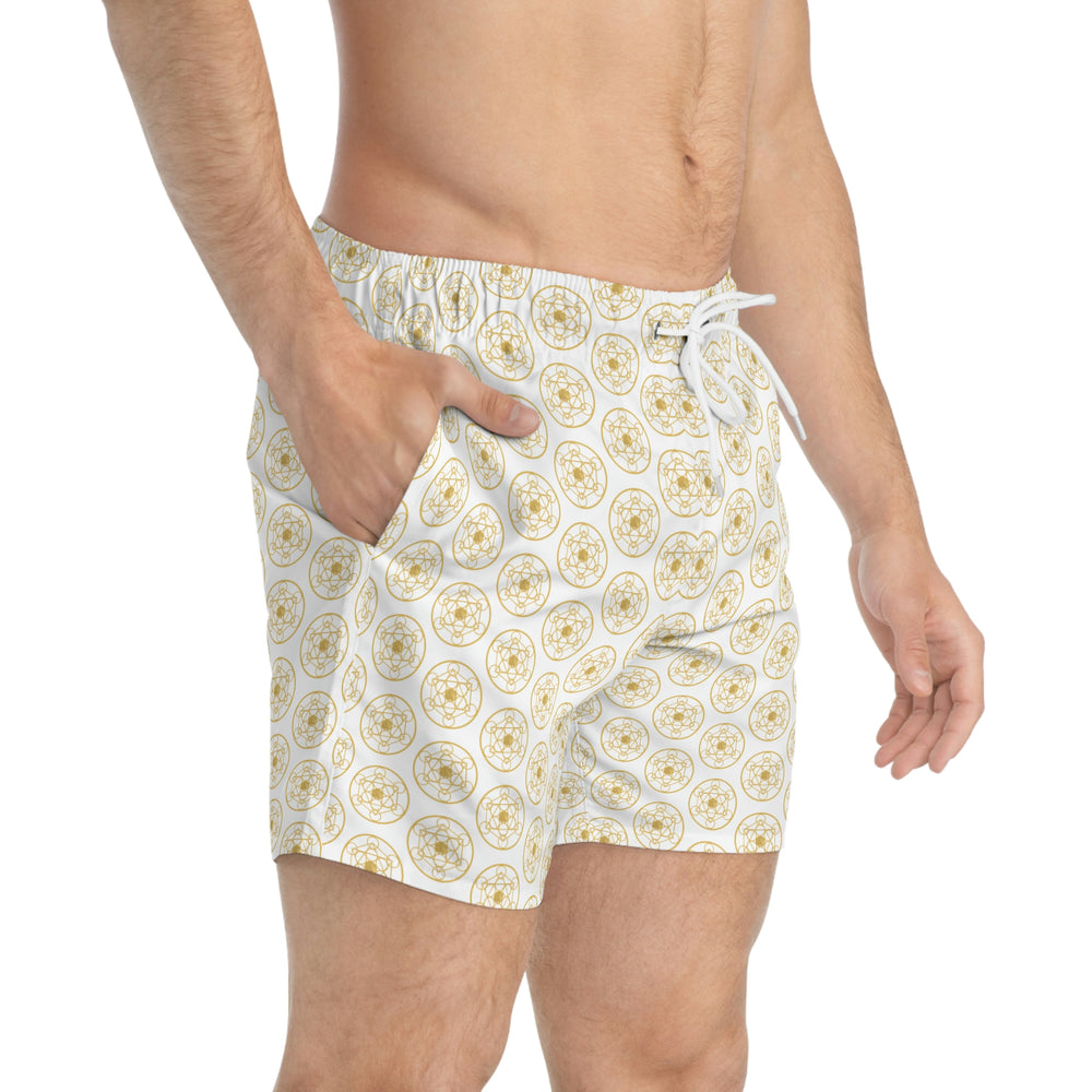 DYNYSTY - Swim Trunks (AOP) - White