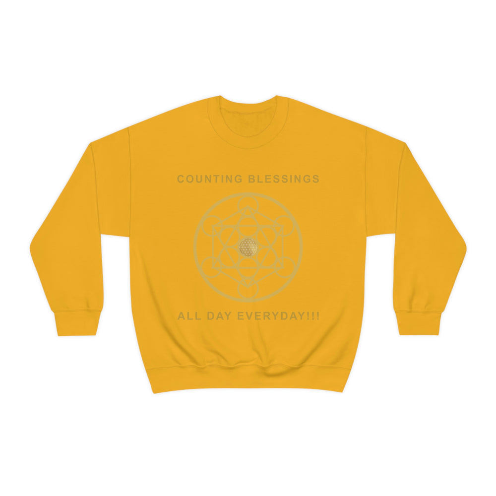 COUNTING BLESSINGS ALL DAY EVERYDAY!!! - Unisex Heavy Blend™ Crewneck Sweatshirt