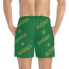 BLESSED - Swim Trunks (AOP) - Green