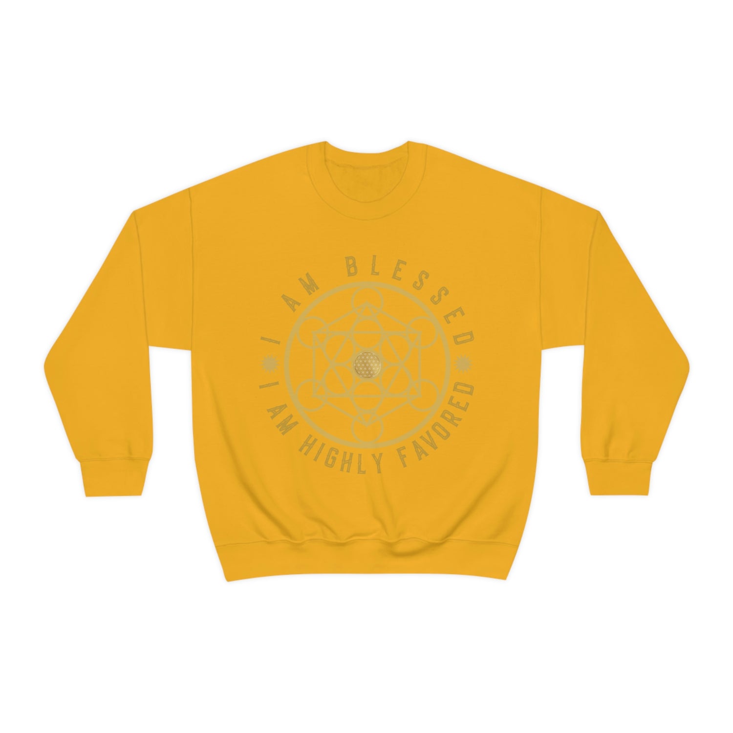 I AM BLESSED I AM HIGHLY FAVORED - Unisex Heavy Blend™ Crewneck Sweatshirt