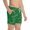 BLESSED - Swim Trunks (AOP) - Green