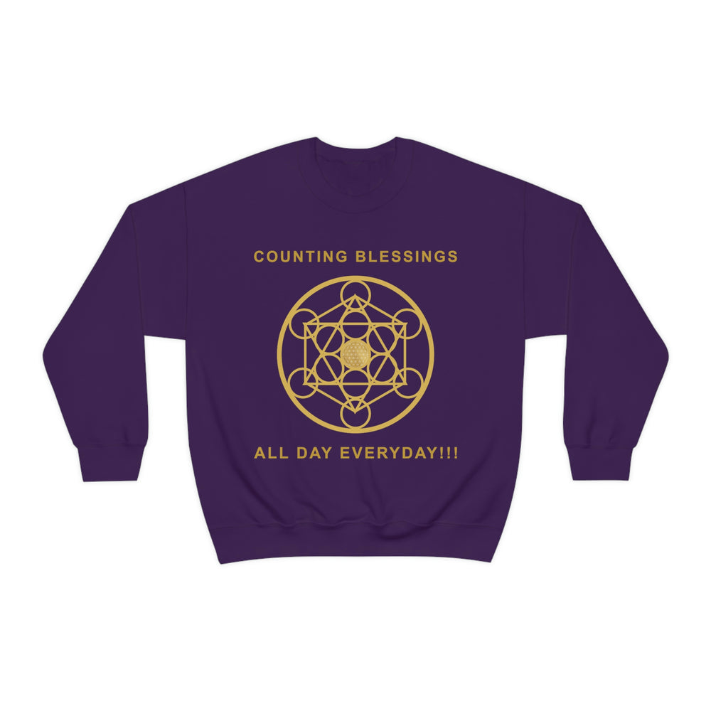 COUNTING BLESSINGS ALL DAY EVERYDAY!!! - Unisex Heavy Blend™ Crewneck Sweatshirt
