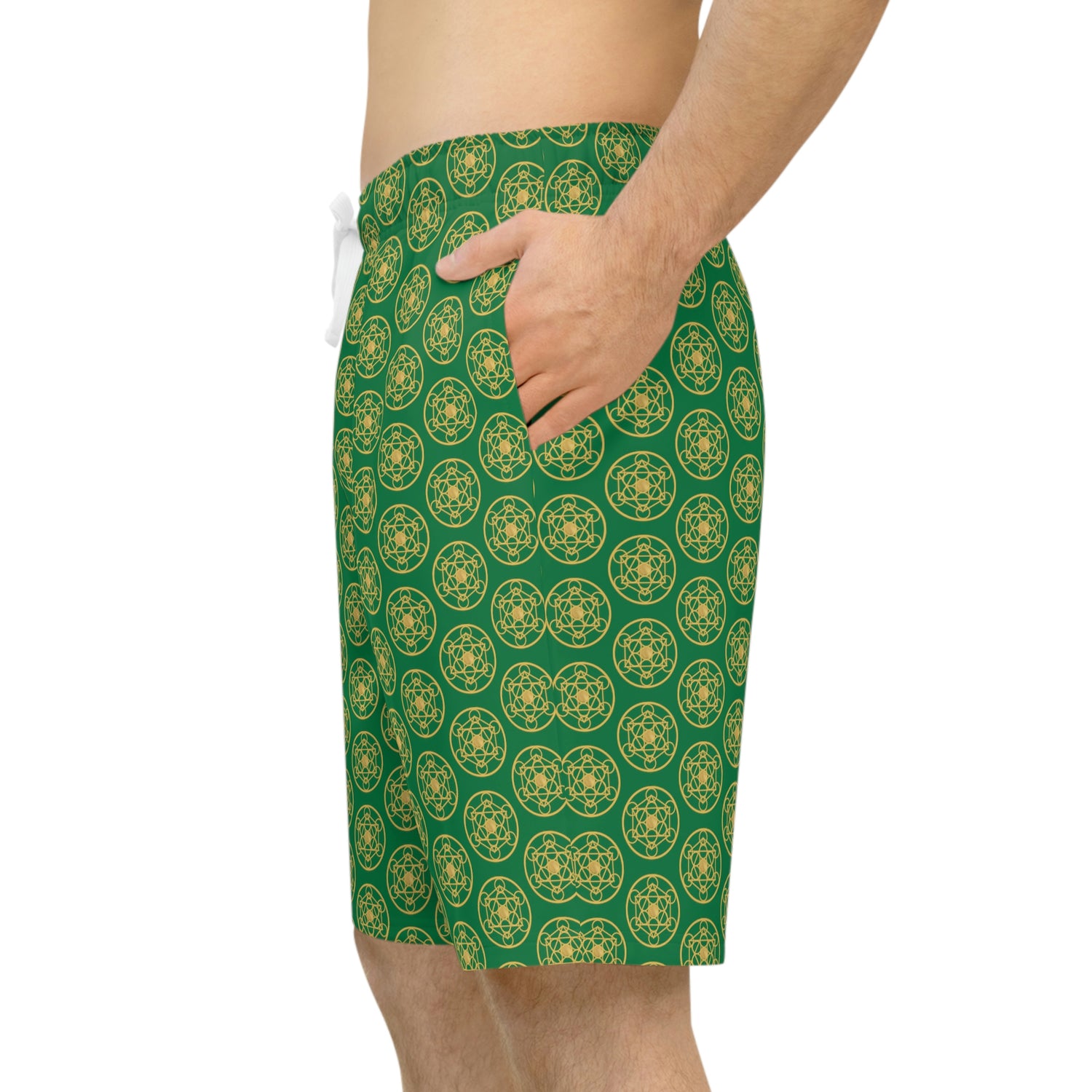 DYNYSTY - Athletic Long Shorts (AOP) - Green