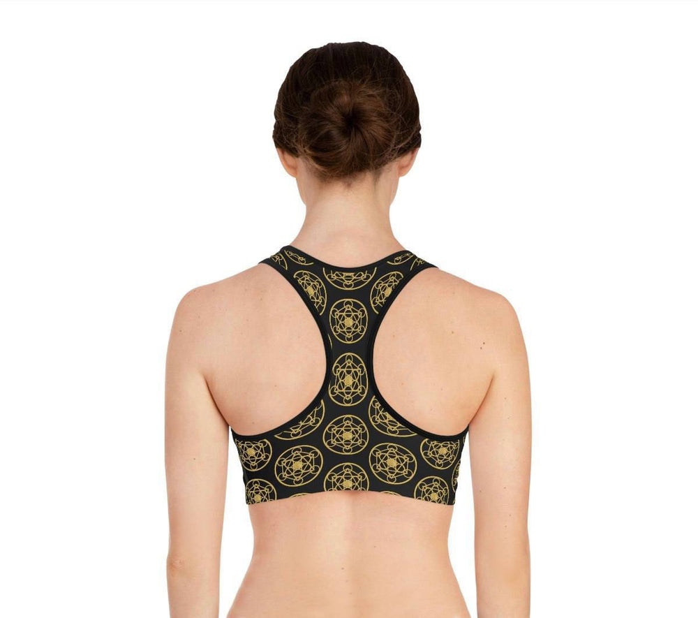 DYNYSTY - Sports Bra (AOP) - Black