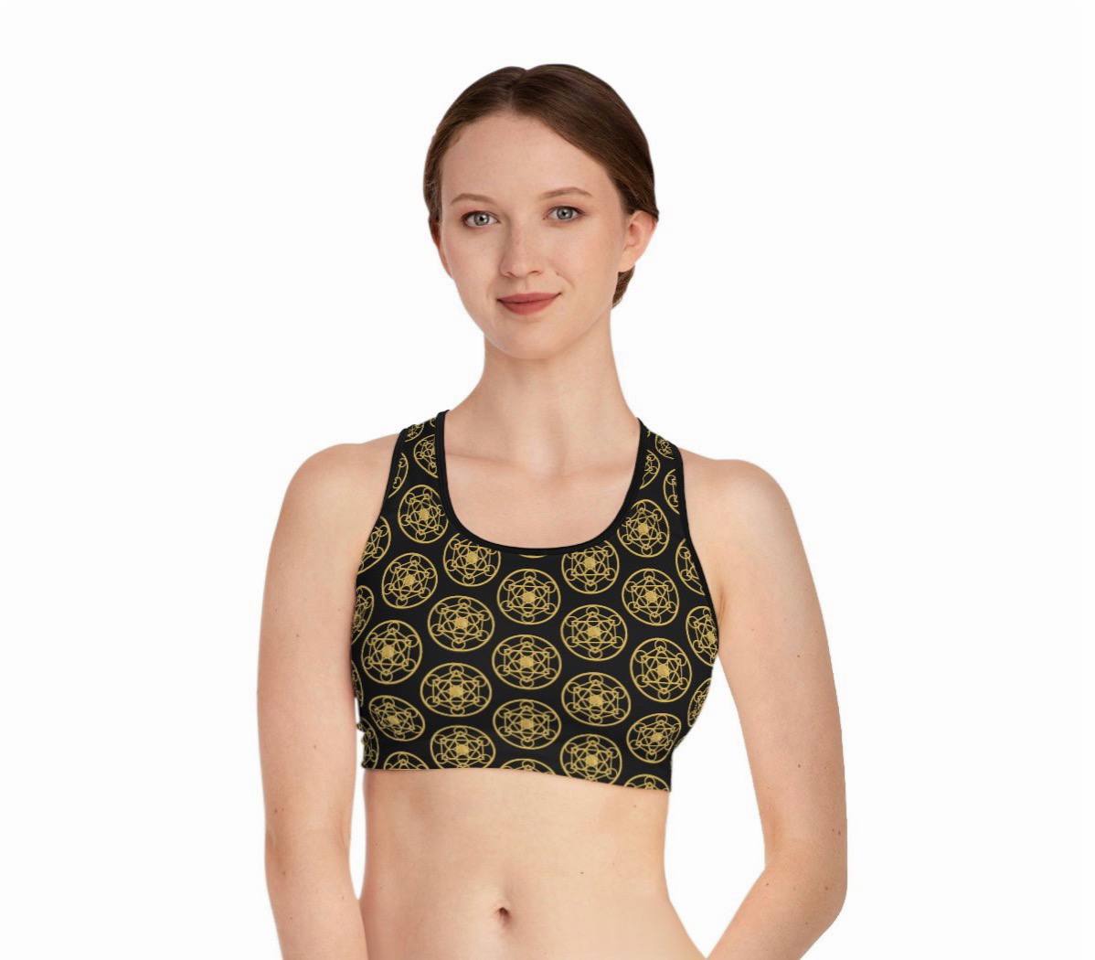 DYNYSTY - Sports Bra (AOP) - Black