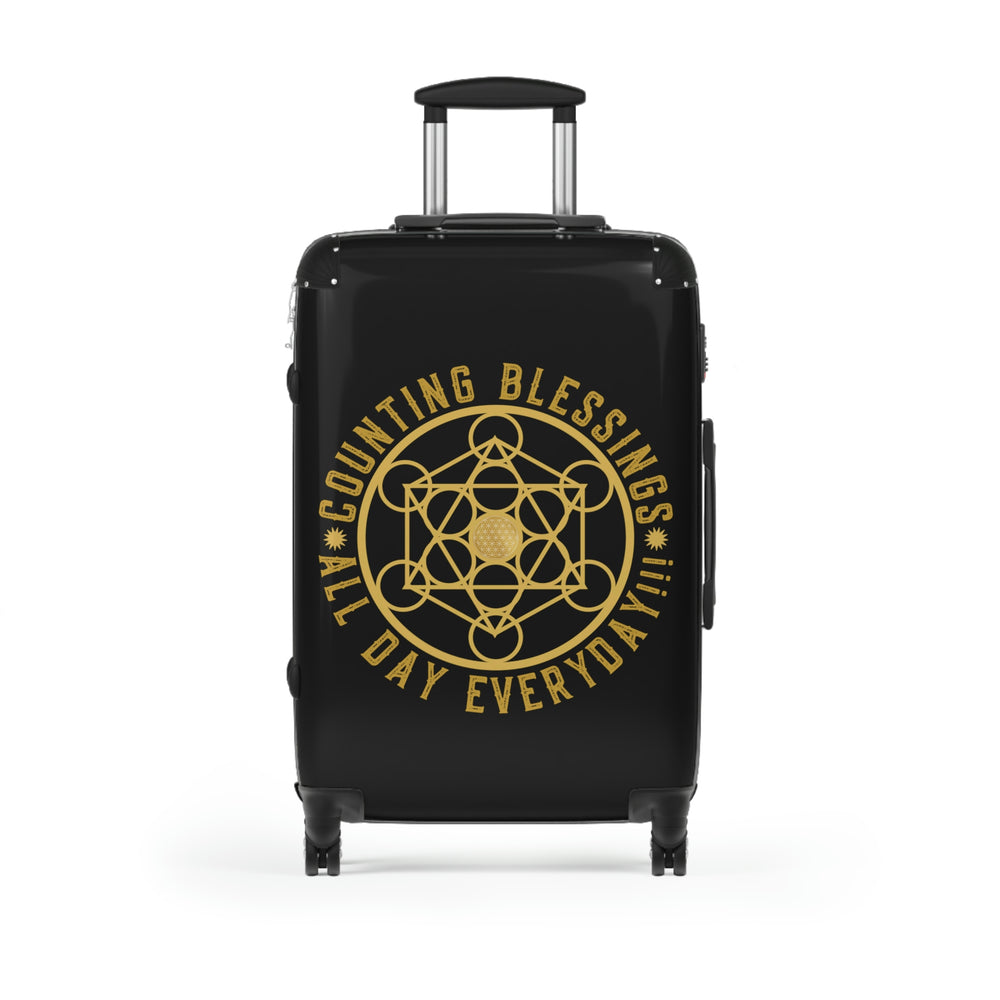 COUNTING BLESSINGS ALL DAY EVERYDAY!!! - Suitcase - Black