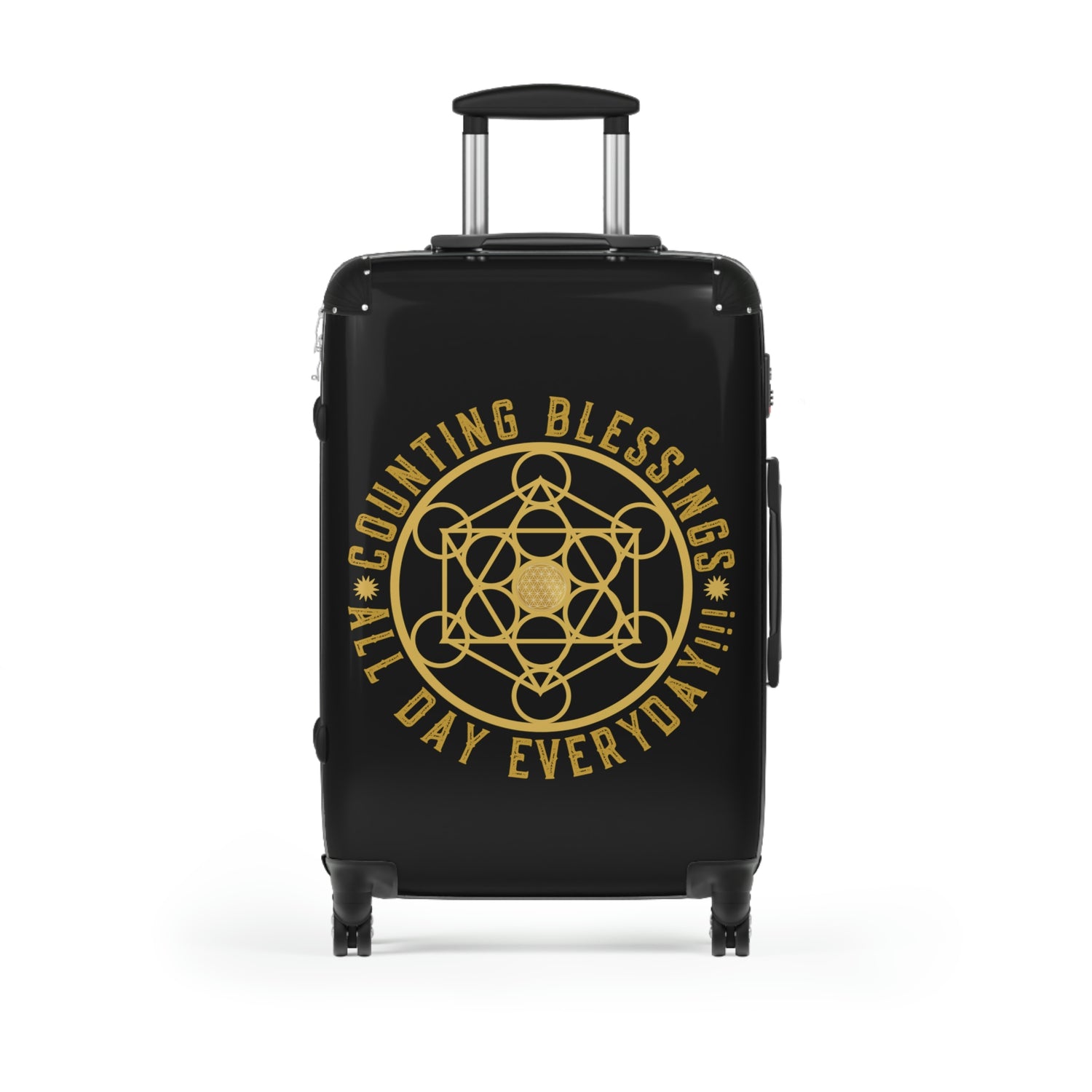 COUNTING BLESSINGS ALL DAY EVERYDAY!!! - Suitcase - Black