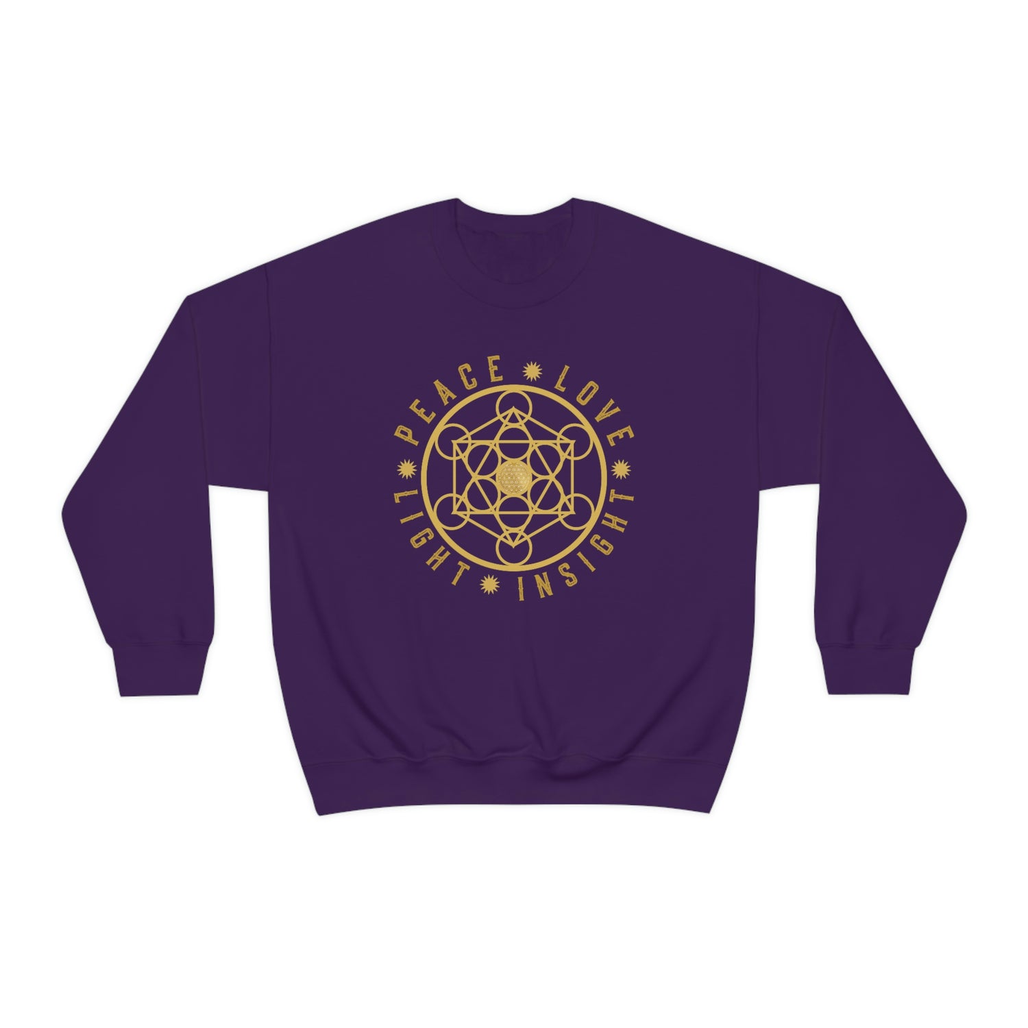 PEACE LOVE LIGHT INSIGHT - Unisex Heavy Blend™ Crewneck Sweatshirt