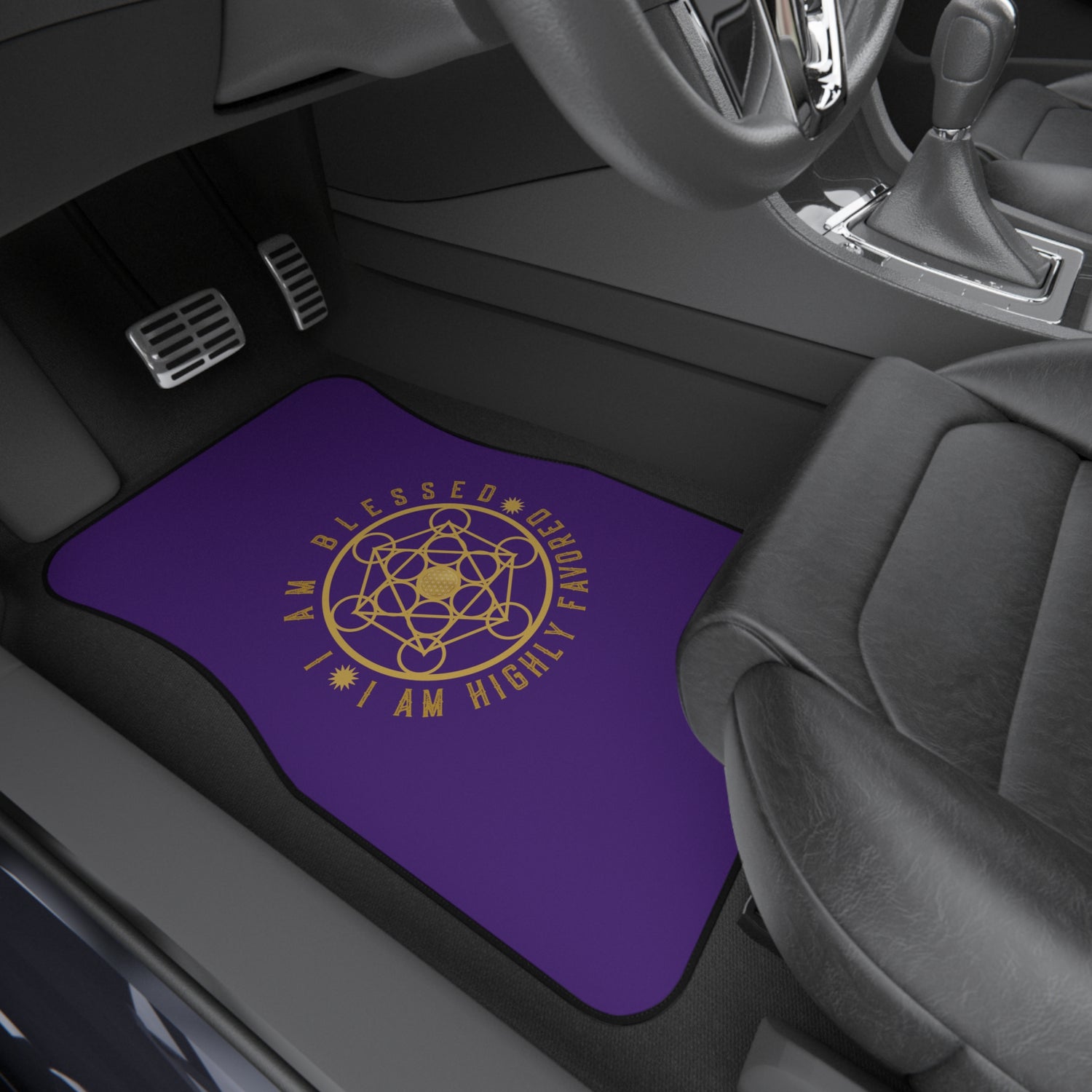 I AM BLESSED I AM HIGHLY FAVORED - Car Mats (Set of 4) - Purple